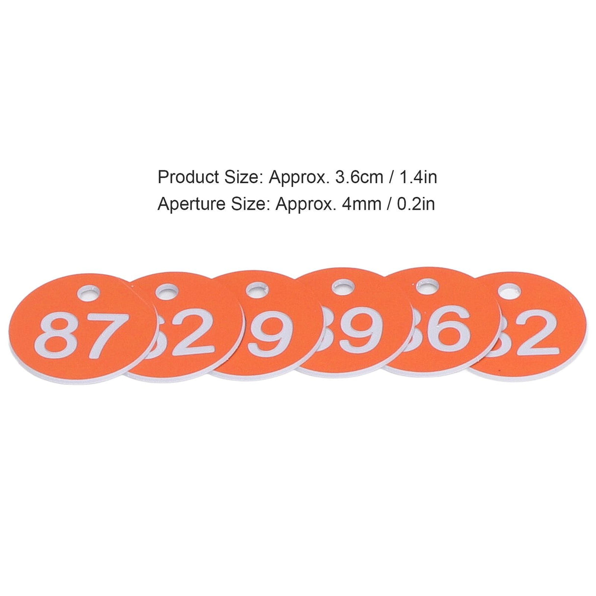 50Pcs Numbered Label Round Simple Beautiful Beehive Tag Breeding Supplies for Beekeeping Animal HusbandryNumbers 51 to 100 Orange