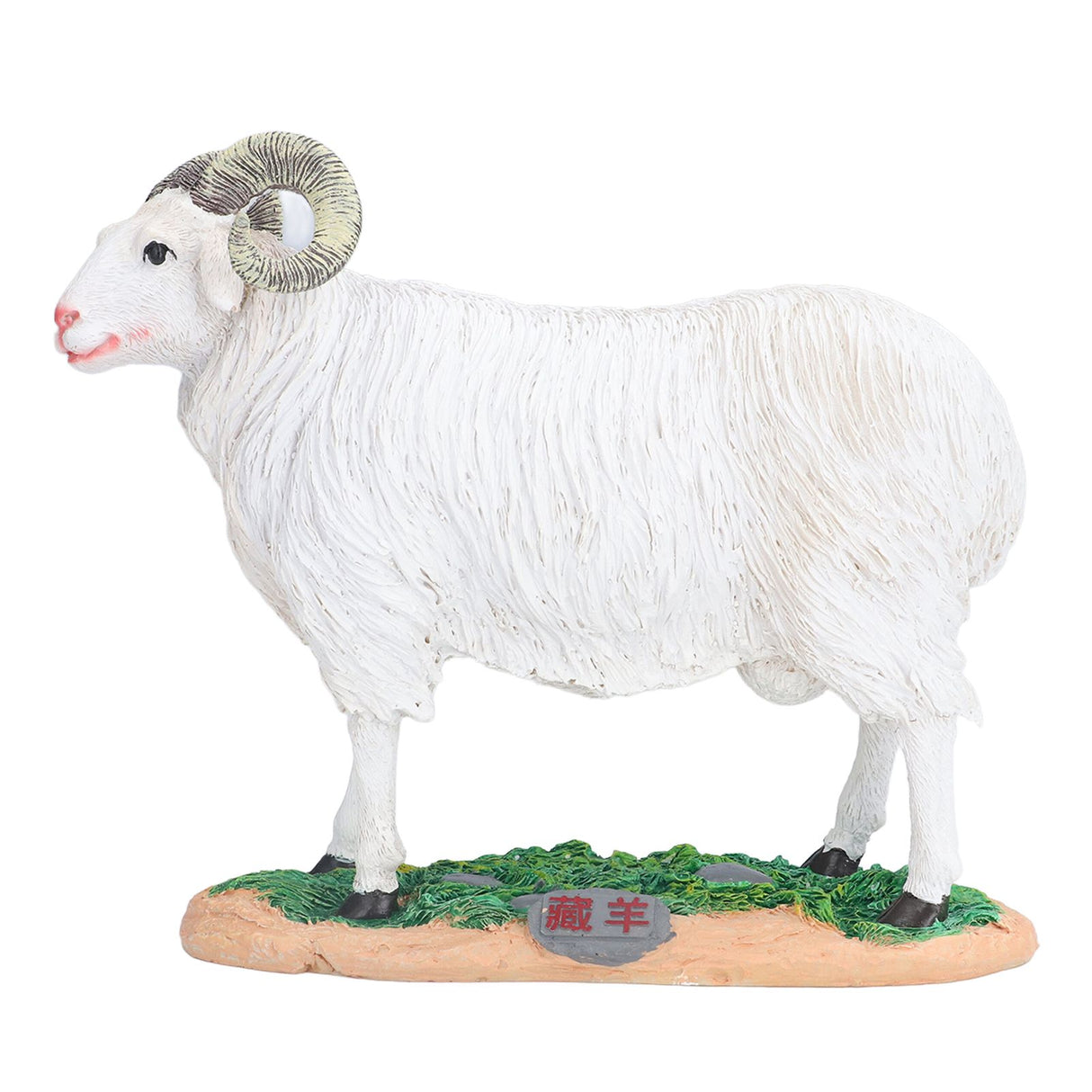Sheep Statue Cute Vivid Rustic Waterproof Resin Sheep Figurine for Home Yard Garden Office Decoration