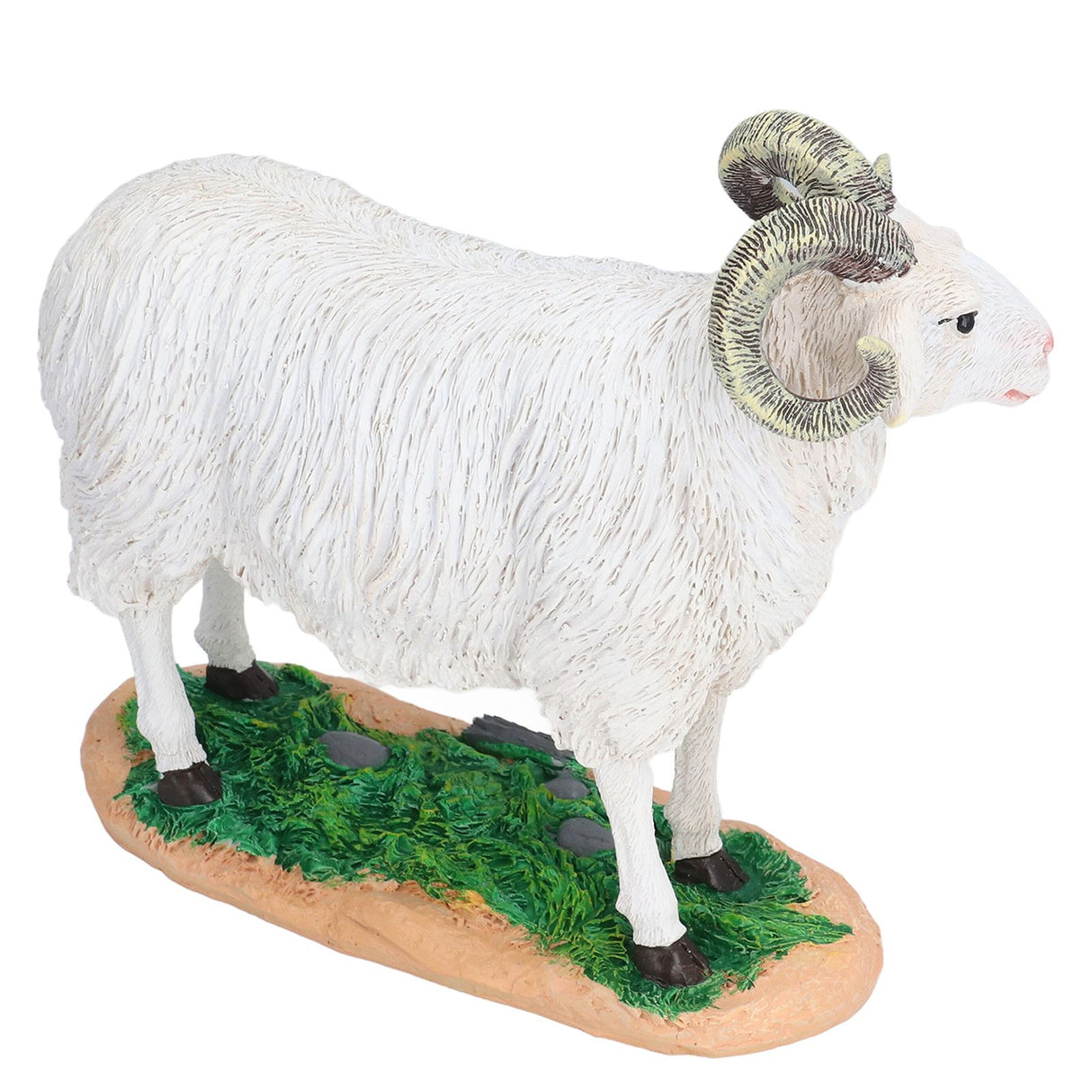 Sheep Statue Cute Vivid Rustic Waterproof Resin Sheep Figurine for Home Yard Garden Office Decoration