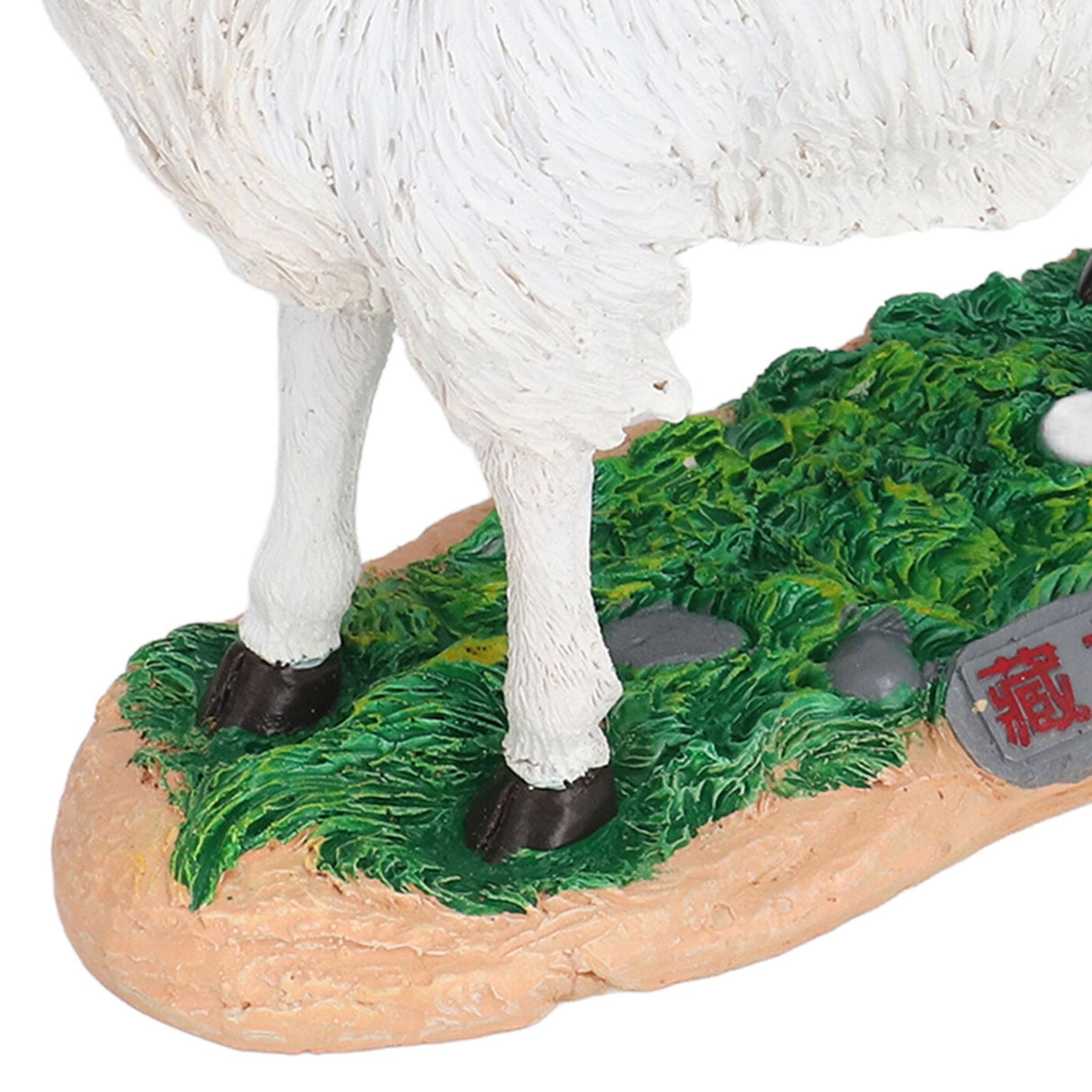 Sheep Statue Cute Vivid Rustic Waterproof Resin Sheep Figurine for Home Yard Garden Office Decoration