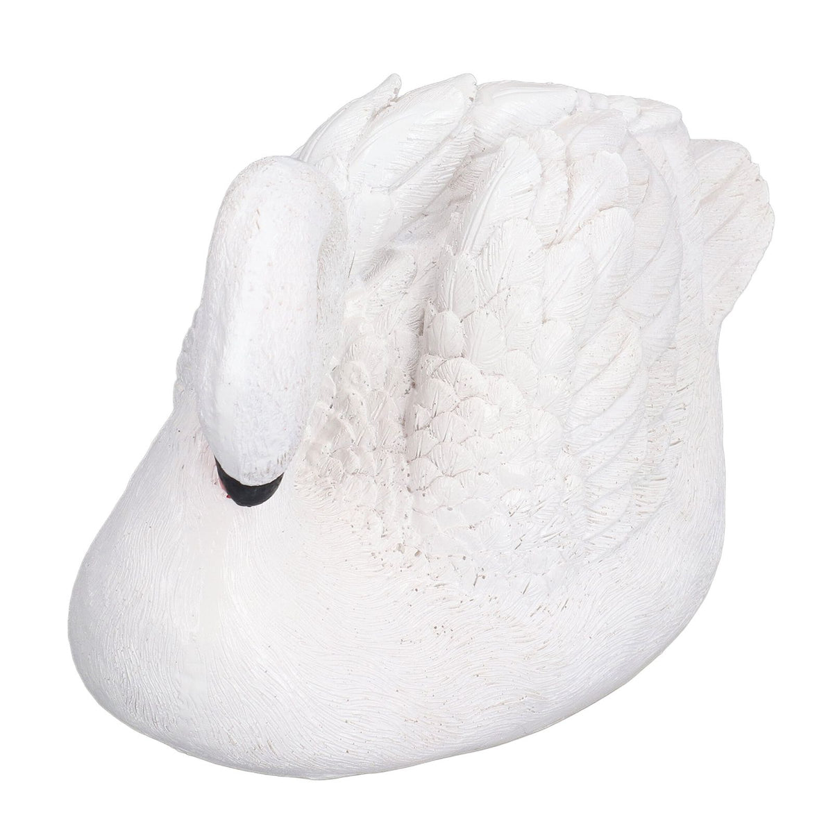 Resin White Swan Figurine Resin White Goose Statue for Outdoor Garden Yard Decoration