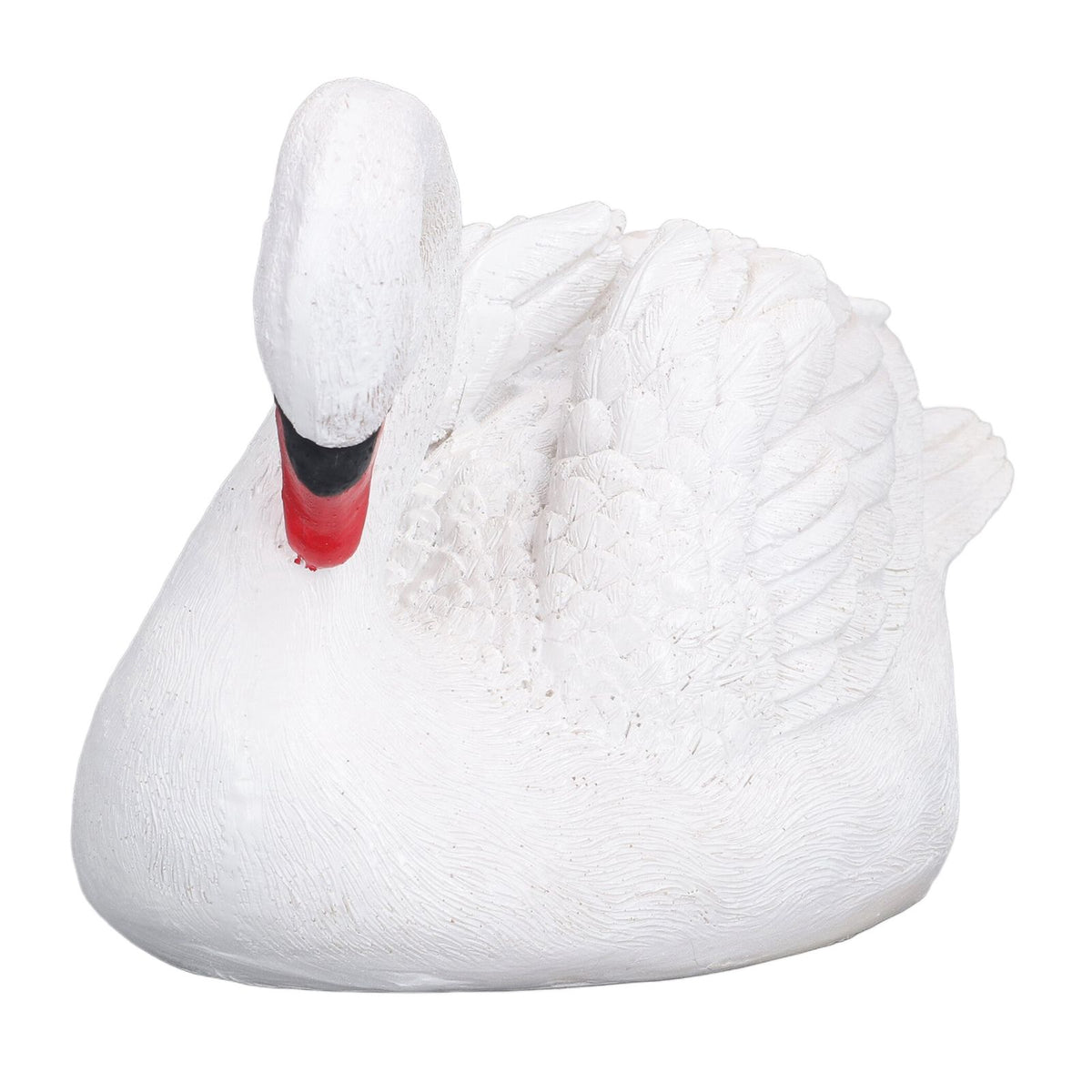 Resin White Swan Figurine Resin White Goose Statue for Outdoor Garden Yard Decoration