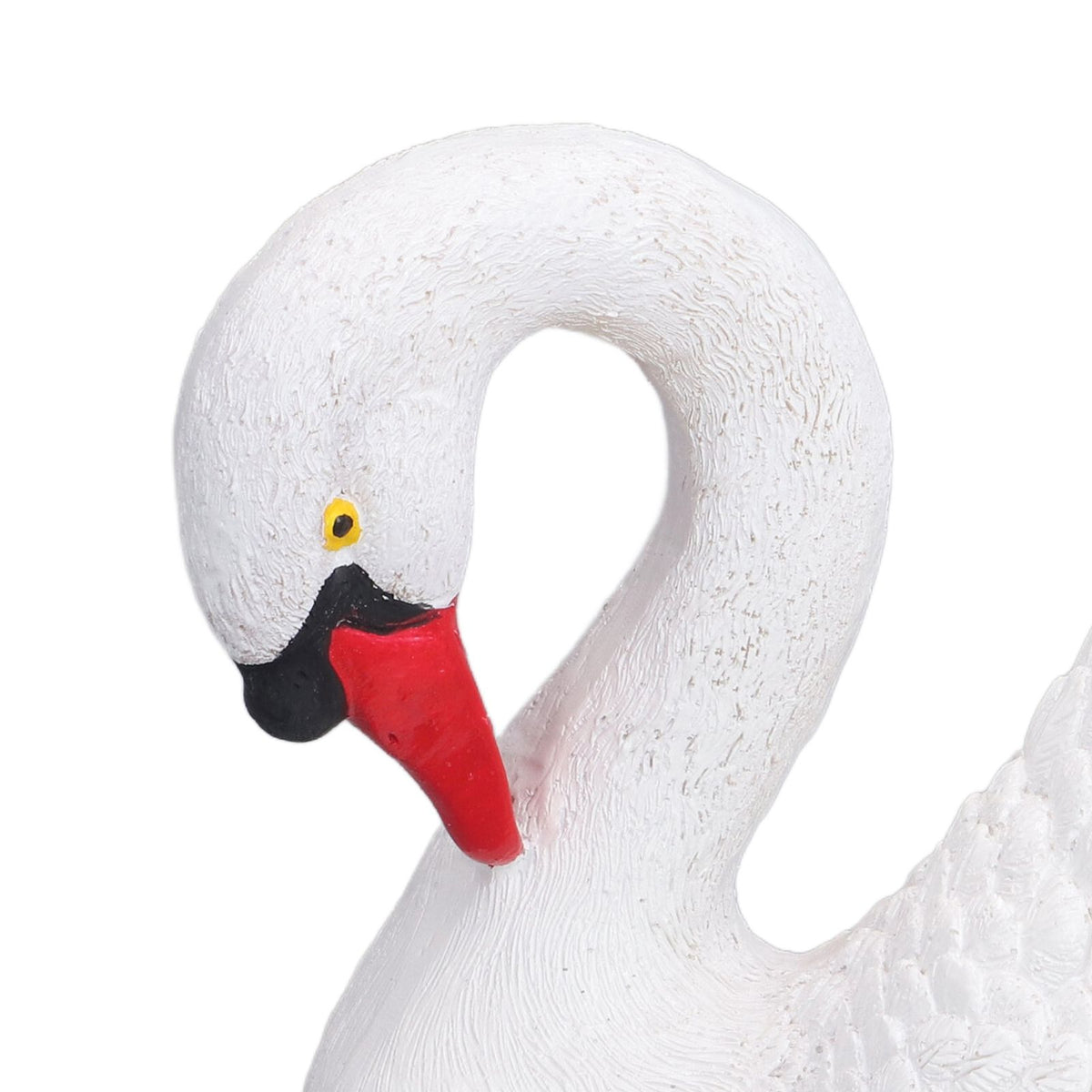 Resin White Swan Figurine Resin White Goose Statue for Outdoor Garden Yard Decoration