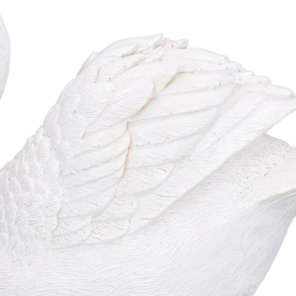 Resin White Swan Figurine Resin White Goose Statue for Outdoor Garden Yard Decoration