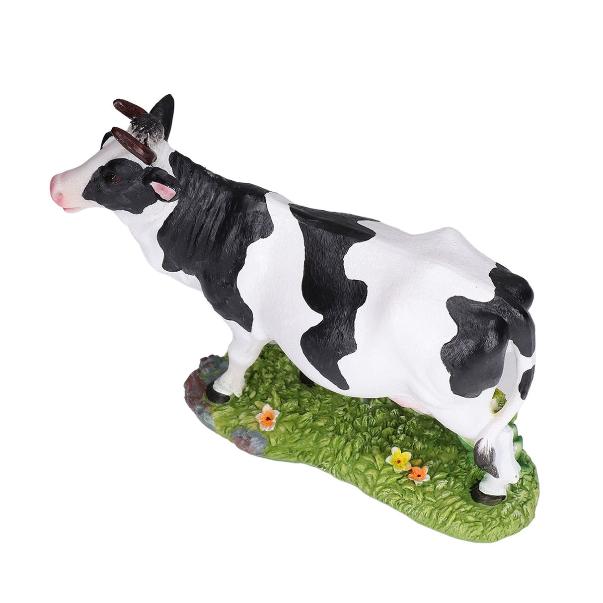 Animals Figures Statue Resin Miniature Cow Figurines for Desktop Garden Decoration