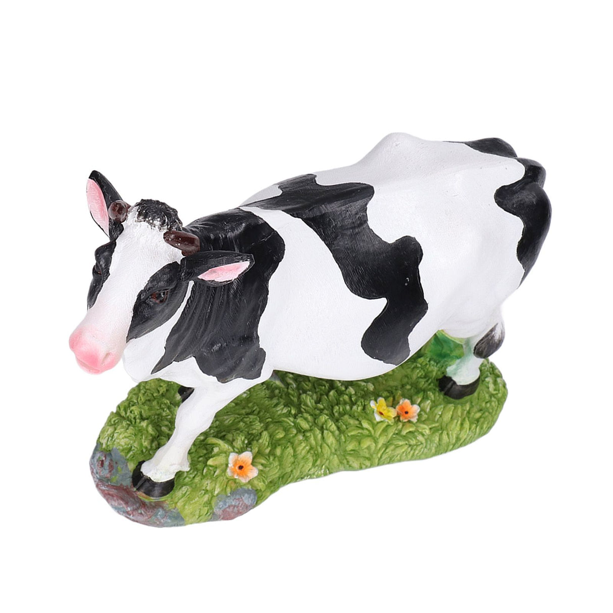 Animals Figures Statue Resin Miniature Cow Figurines for Desktop Garden Decoration