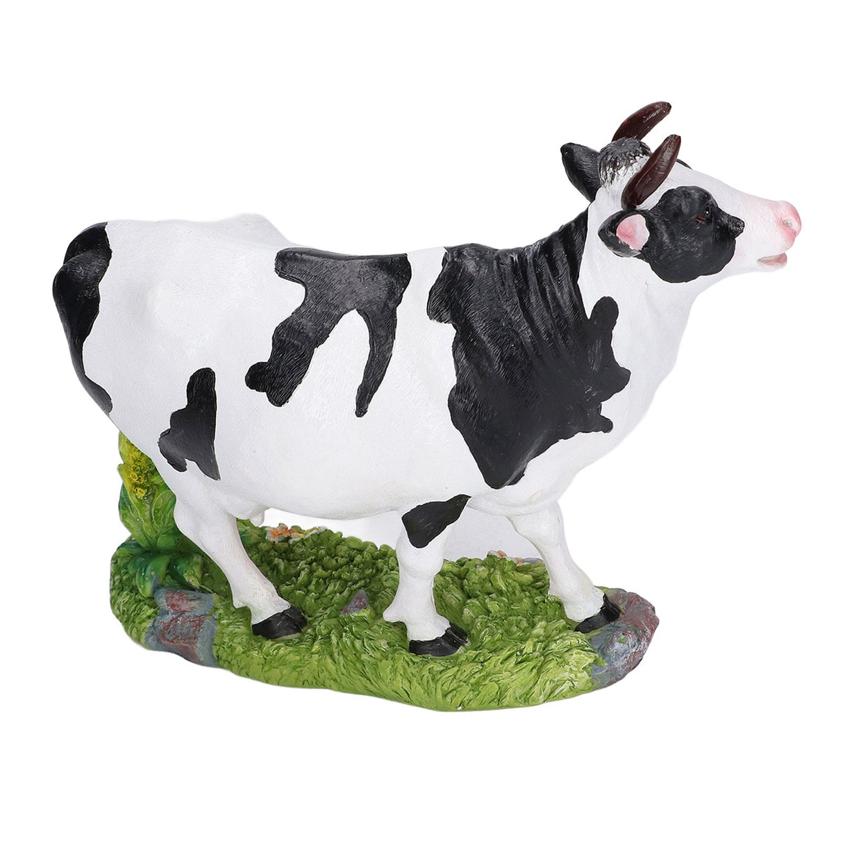 Animals Figures Statue Resin Miniature Cow Figurines for Desktop Garden Decoration