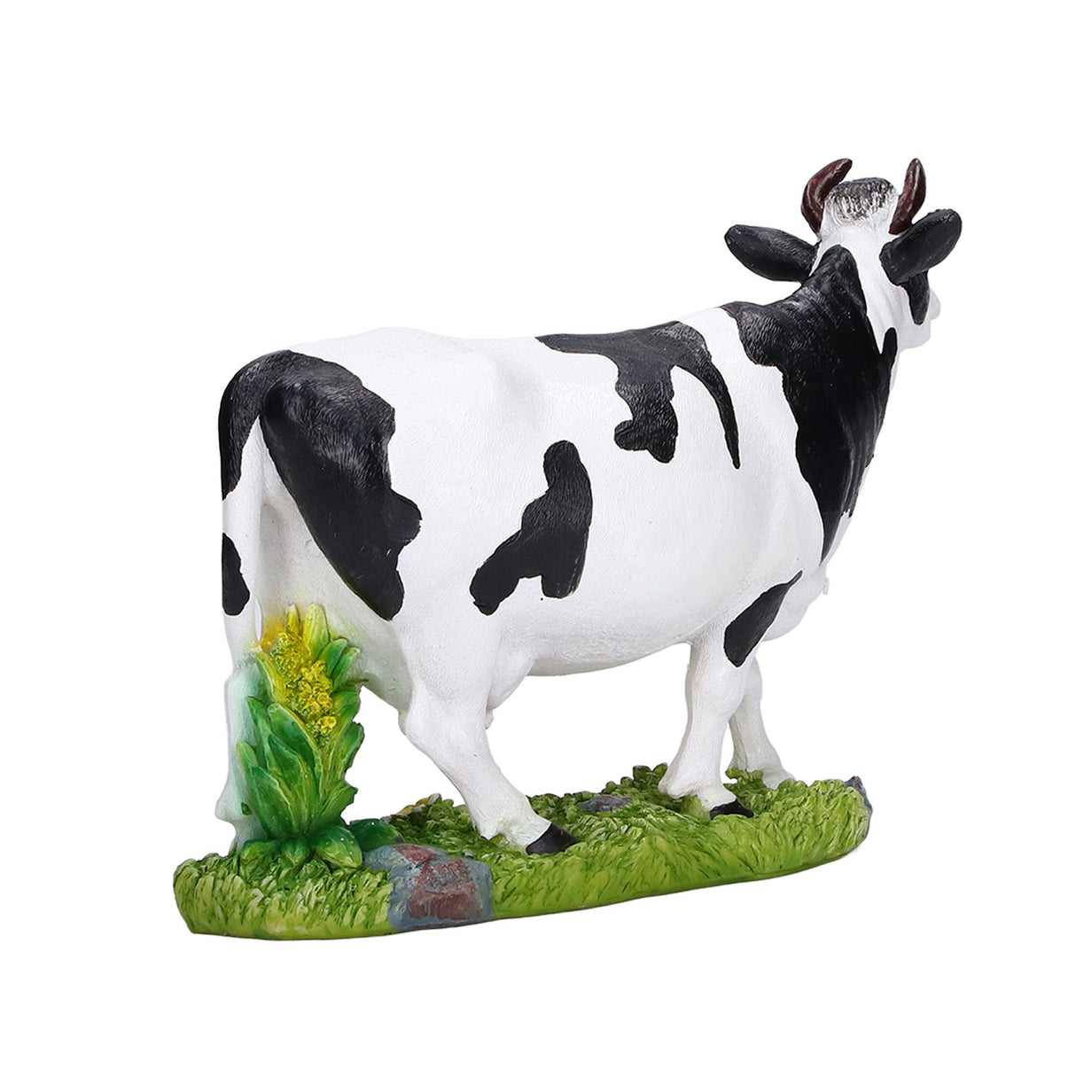 Animals Figures Statue Resin Miniature Cow Figurines for Desktop Garden Decoration