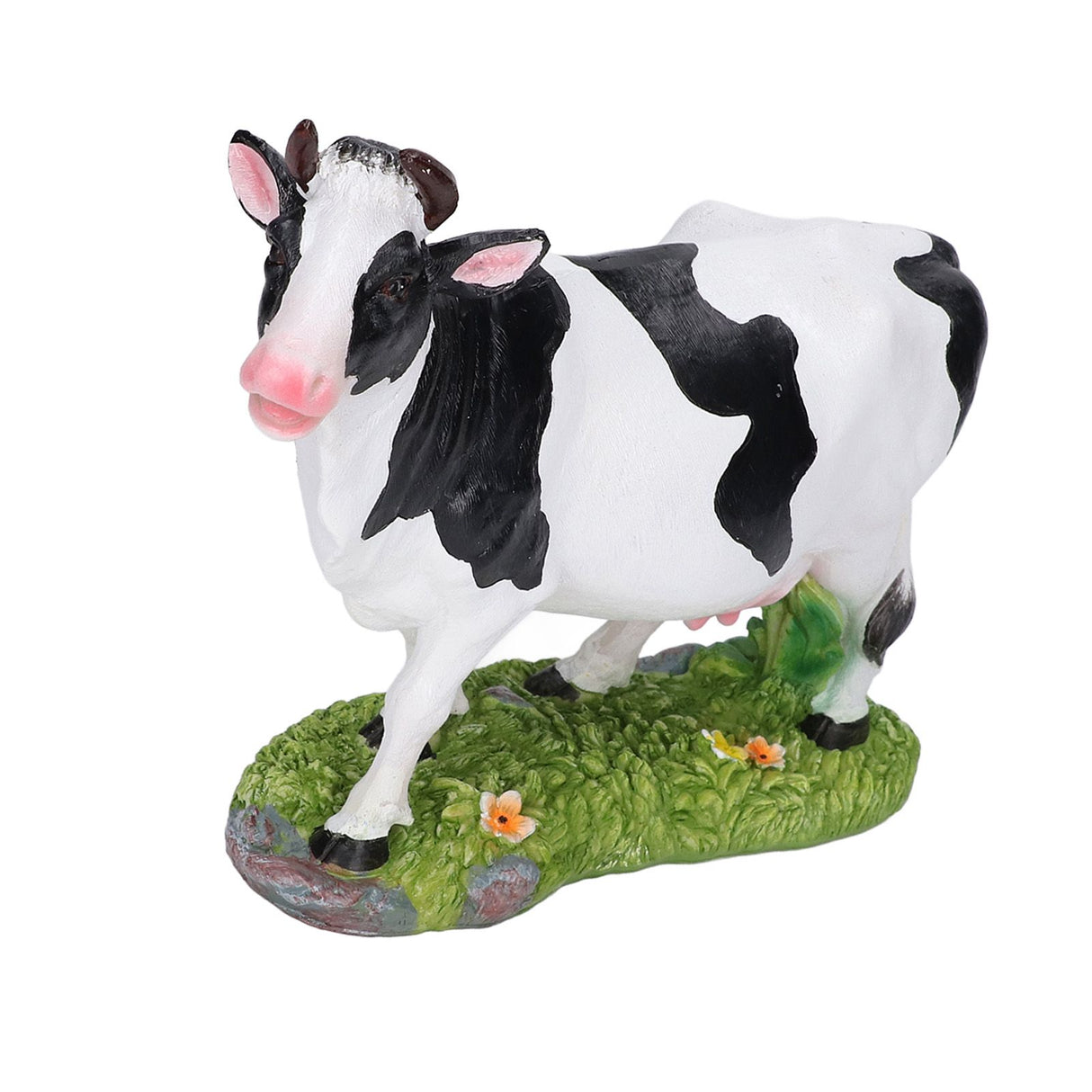 Animals Figures Statue Resin Miniature Cow Figurines for Desktop Garden Decoration