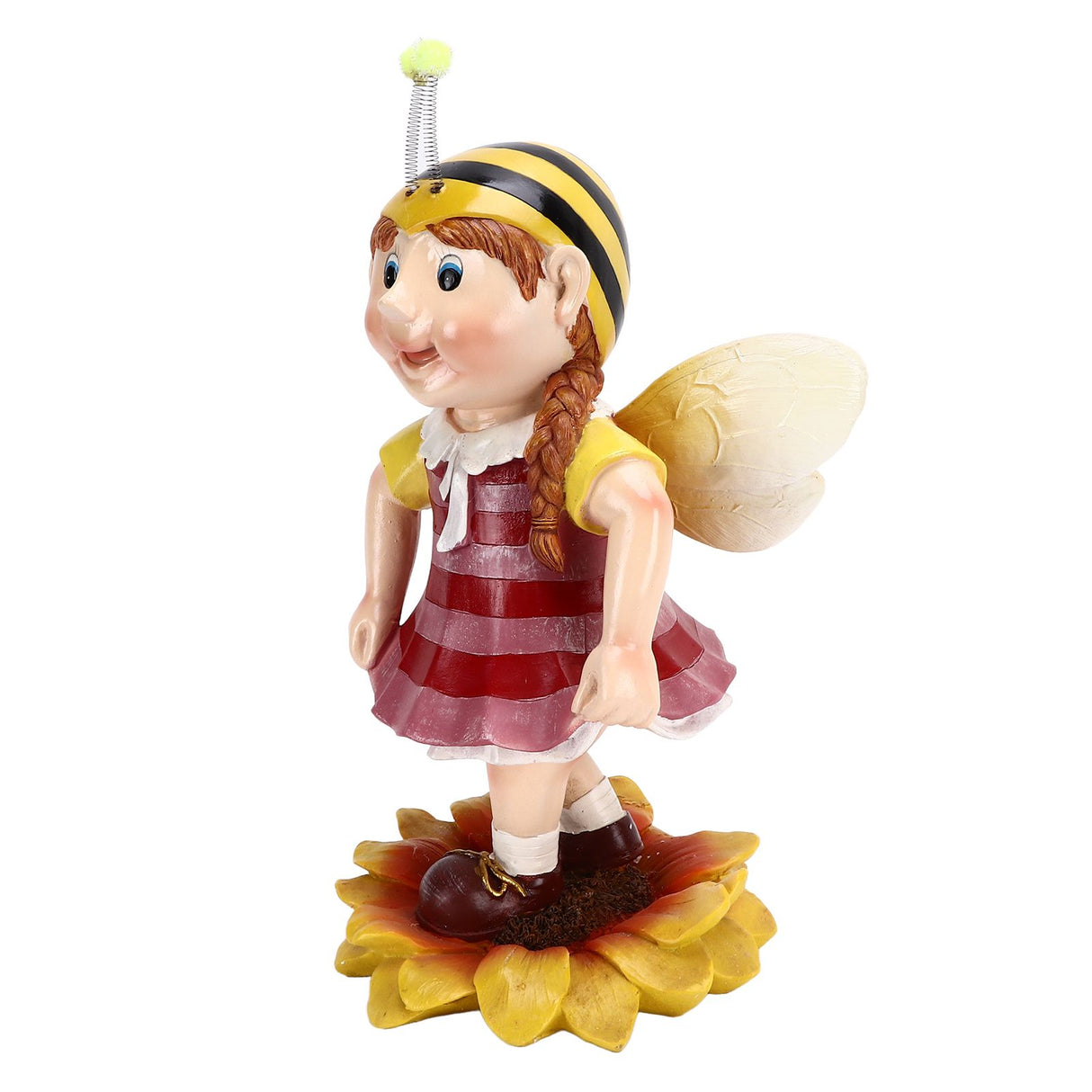 Garden Resin Ornament Cartoon Bee Waterproof Pastoral Style Outdoor Statue for Courtyard Indoor