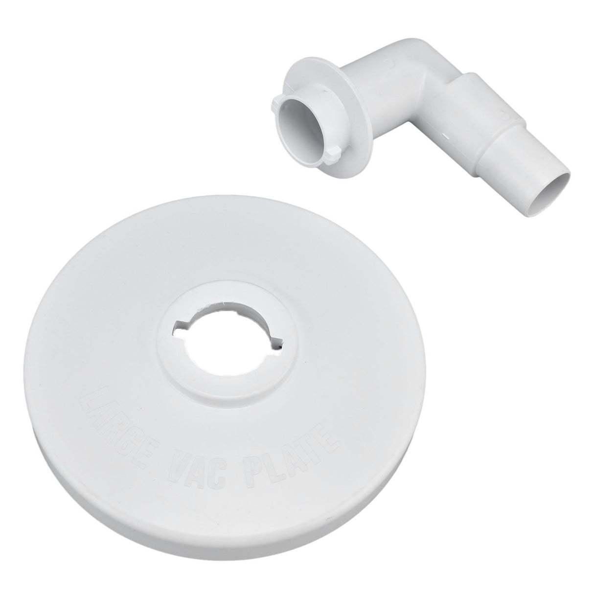 Skimmer Vacuum Plate with 90 ° Elbow Plastic Pool Vacuum Plate Replacement for Hayward
