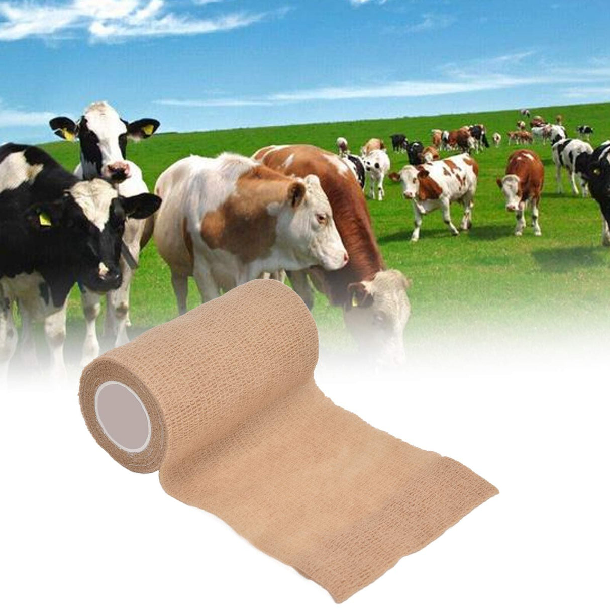 12PCS Self Adhesive Bandage Non Woven Bandage Cattle Bandage Farm Supplies for Dog Cat Horse