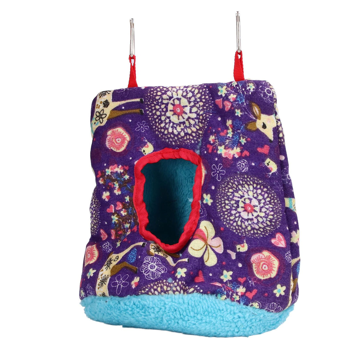 Warm Bird Hammock Plush Soft Foldable Round Bird Hanging Nest for Parrots Parakeet