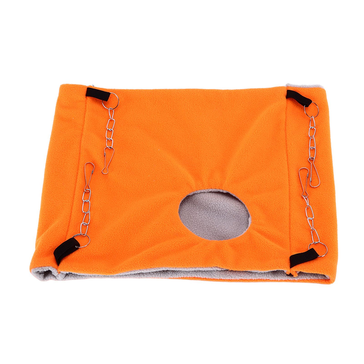 Bird Warm Nest Thermal Plush Cage Hanging Bed Hamster Double Layer Hammock for Winter Cold WeatherOrange