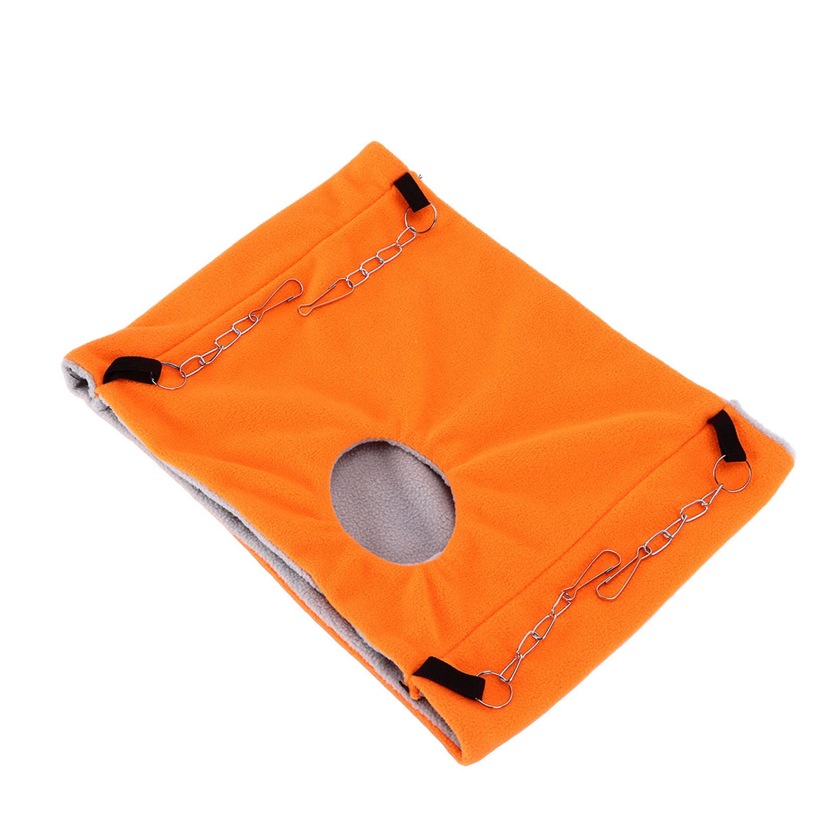 Bird Warm Nest Thermal Plush Cage Hanging Bed Hamster Double Layer Hammock for Winter Cold WeatherOrange