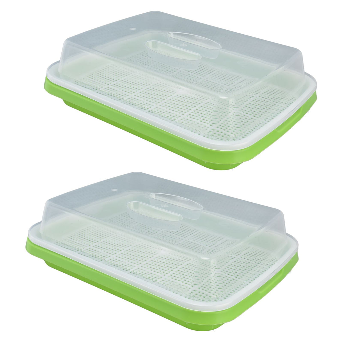Sprouting Tray Transparent Lid Dense Small Holes Fine Workmanship Plastic Material Seed Sprouter