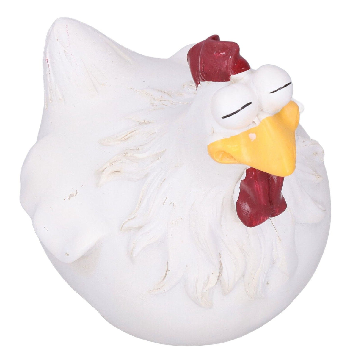 Big Eye Chicken Ornaments Funny Chicken Statues for Garden Stairs Farm Patio BackyardA