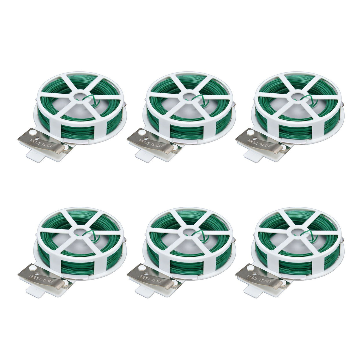 6Pcs Green Tie Wire Gardening Twist Tie Climbing Vine Tie Wire for DIY Flower Fixed Plant Support