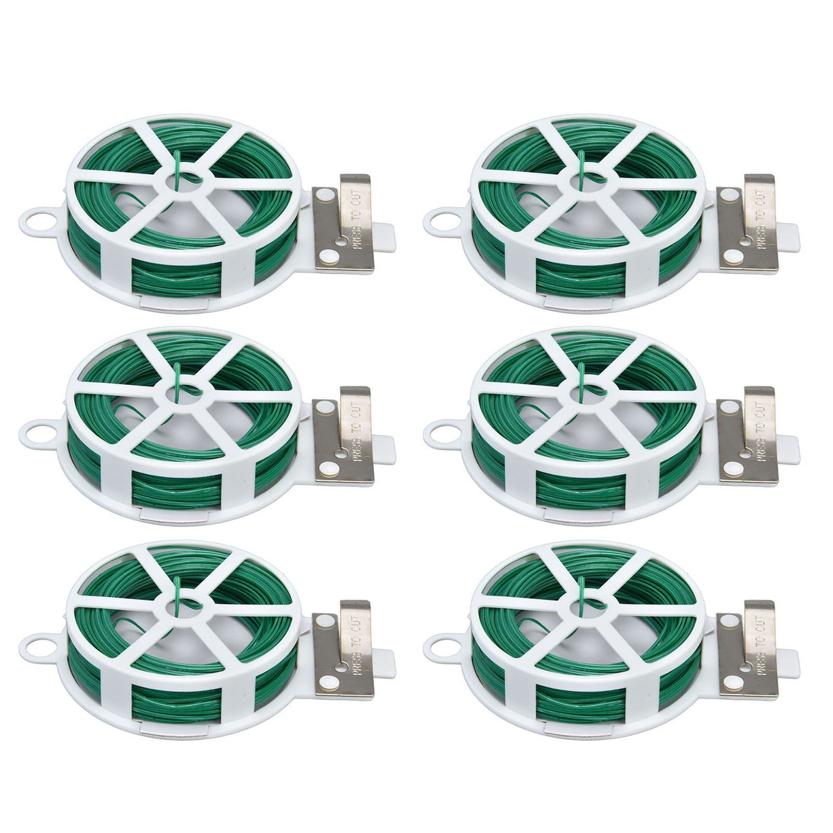 6Pcs Green Tie Wire Gardening Twist Tie Climbing Vine Tie Wire for DIY Flower Fixed Plant Support