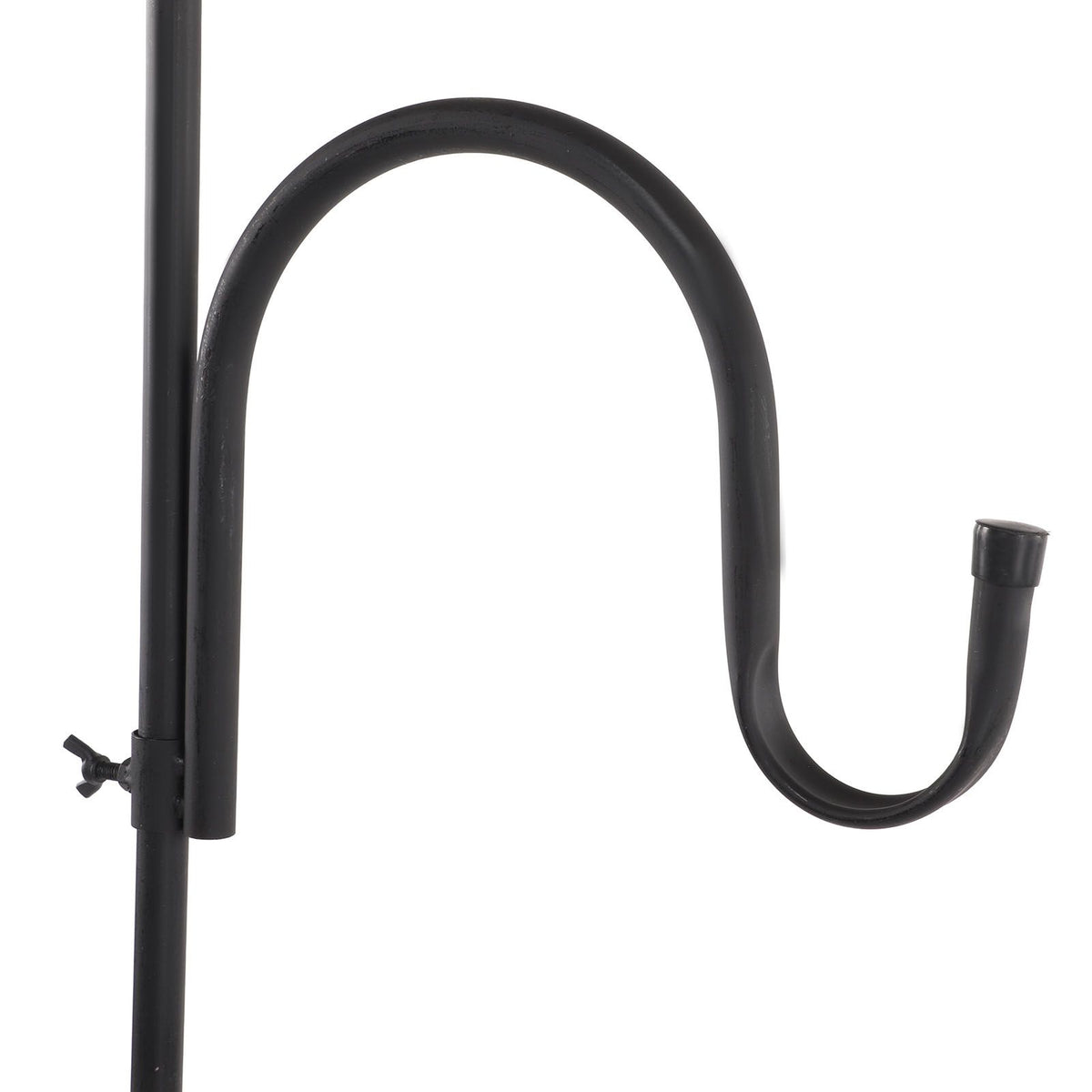 Shepherd's Hook Detachable Bird Feeder Hanger Iron 2 Hooks 5 Prong Bases Courtyard Accessories