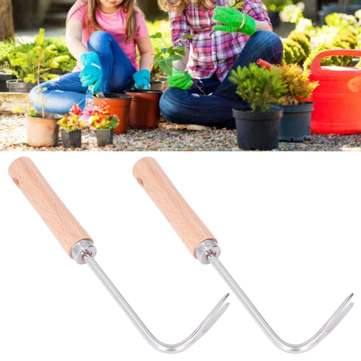 2pcs Garden Weeder Lightweight Efficient Labor Saving Ergonomic Design Small Compact Digging Supplies