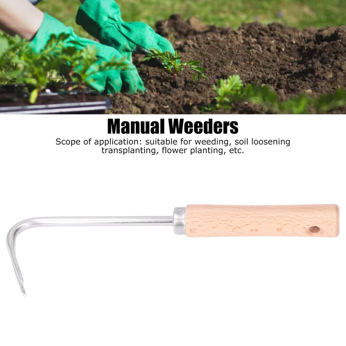 2pcs Garden Weeder Lightweight Efficient Labor Saving Ergonomic Design Small Compact Digging Supplies