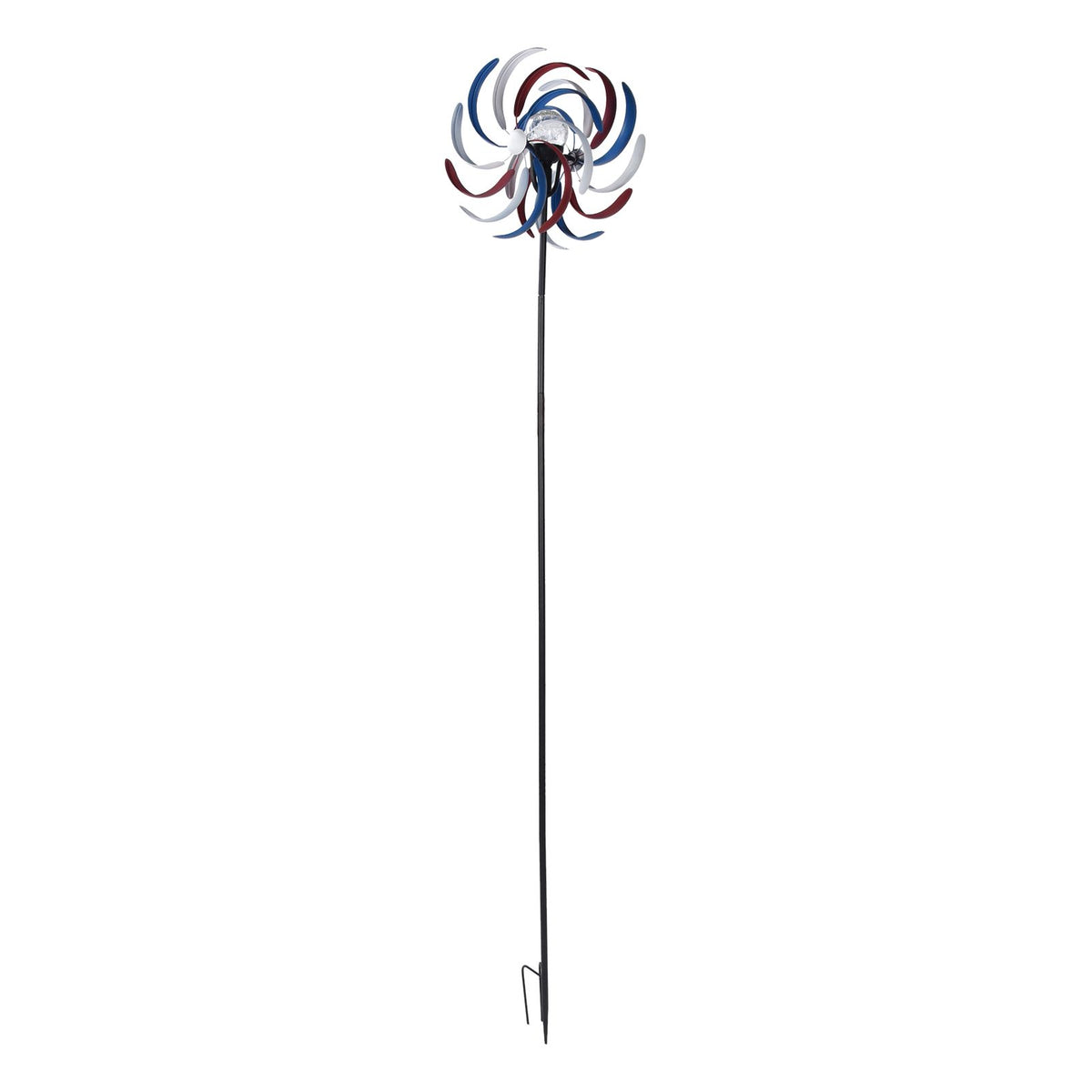 Outdoor Metal Wind Spinners LED Light Solar Powered Windmill for Yard Garden Lawns Decoration
