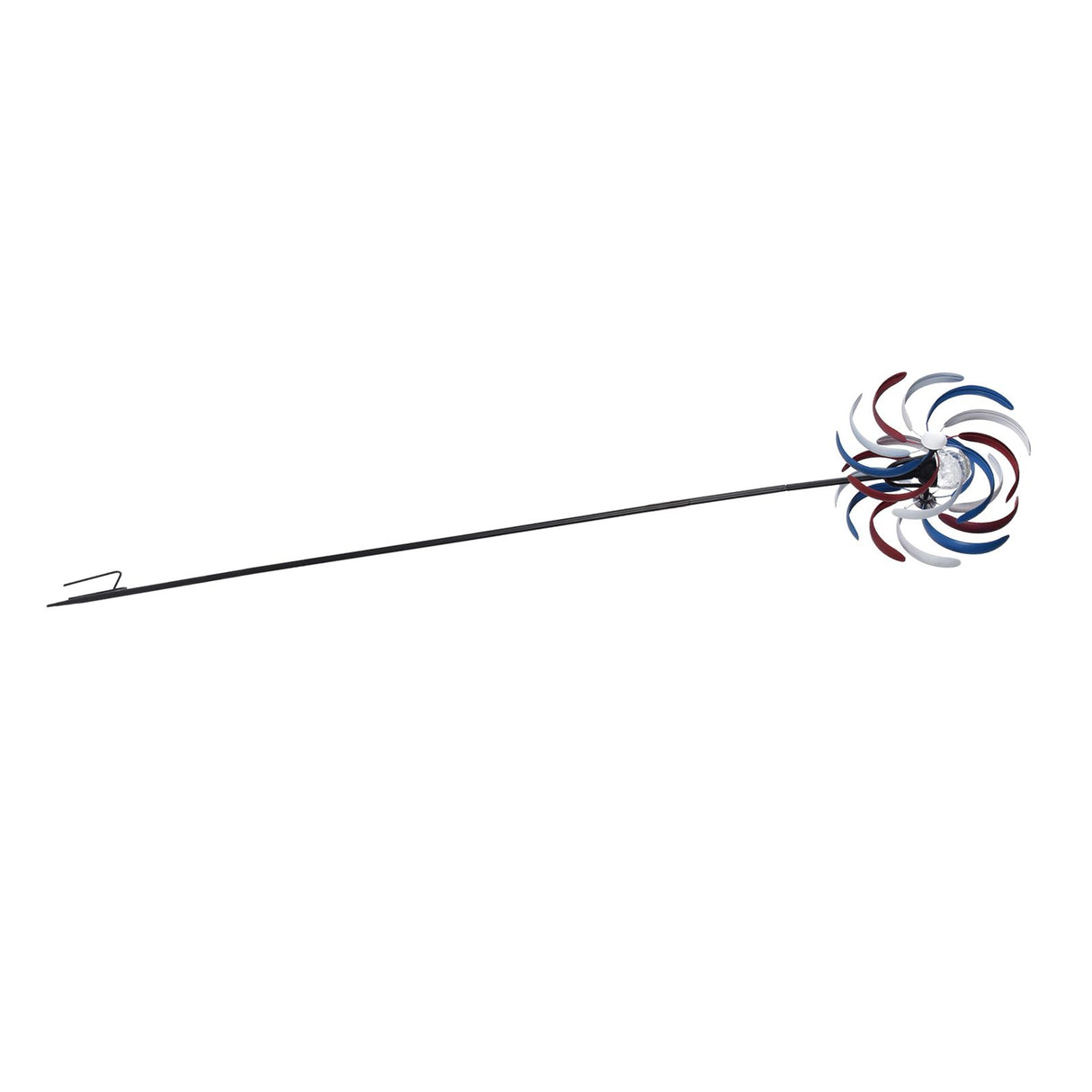 Outdoor Metal Wind Spinners LED Light Solar Powered Windmill for Yard Garden Lawns Decoration