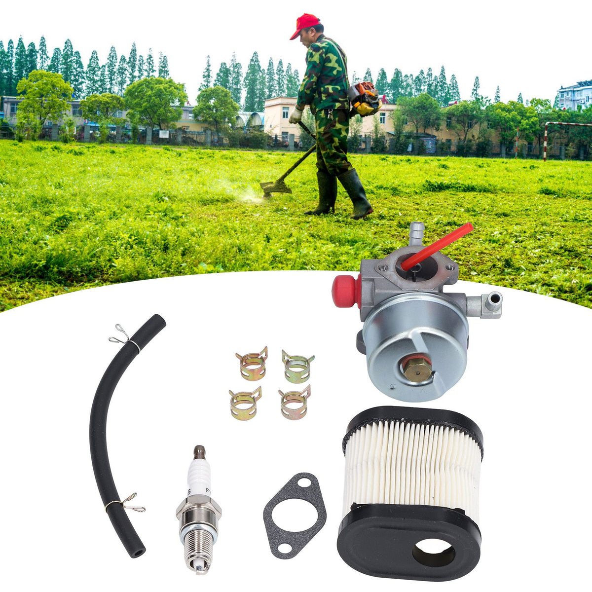 Carburetor Spark Plug Replacement for 20016 20017 20018 6.75 Lawn Mower Carburetor Kit