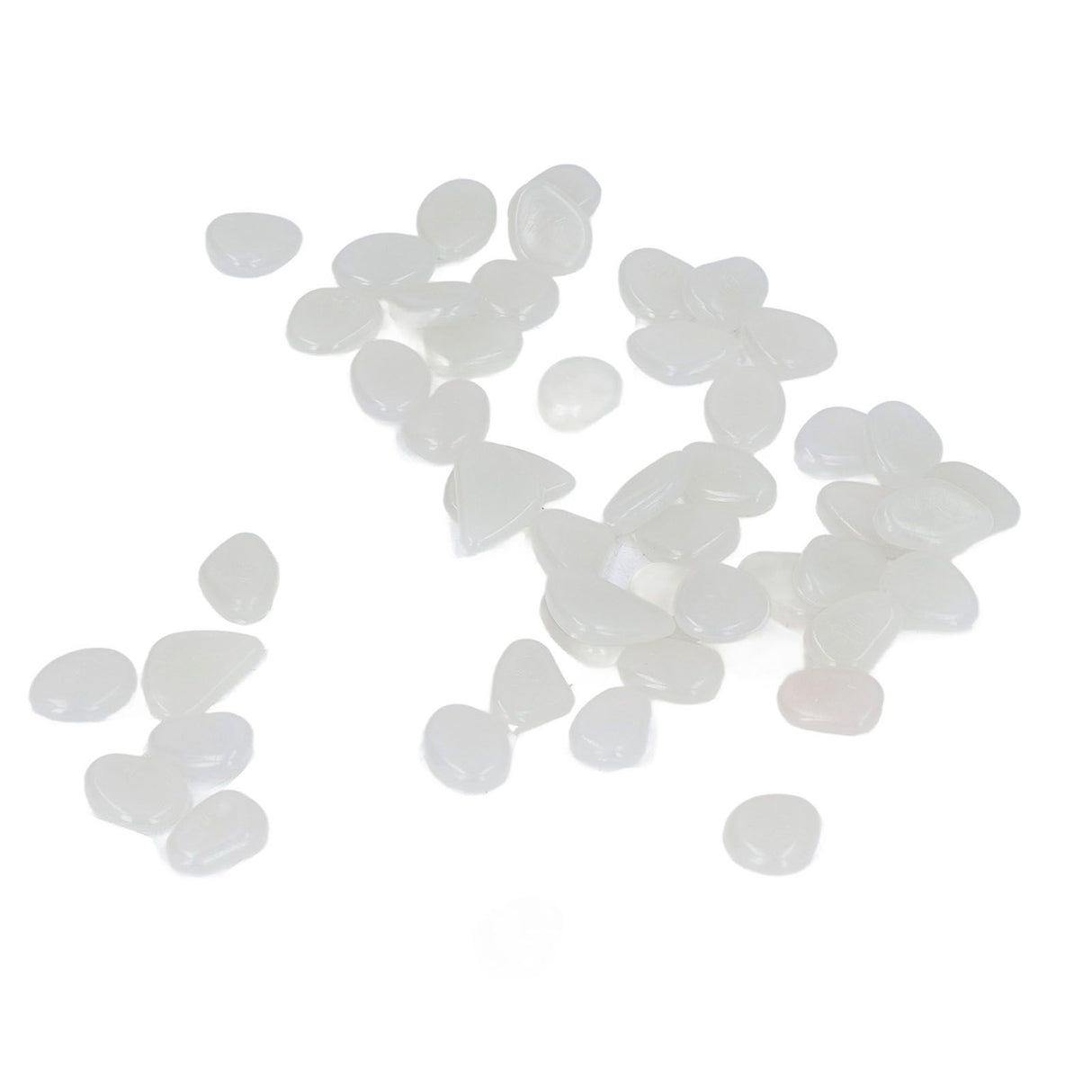 Outdoor Luminous Stones Colorful Fluorescent Luminous Pebbles for Dark Garden Courtyard Walkway Garden Trails 100 / Bag White