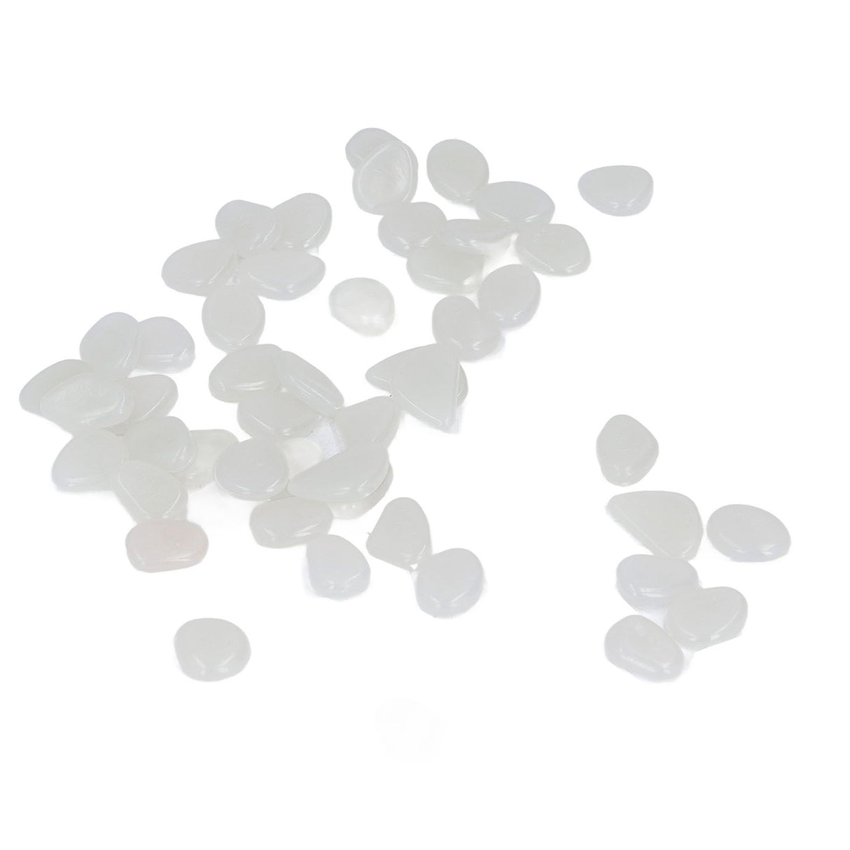 Outdoor Luminous Stones Colorful Fluorescent Luminous Pebbles for Dark Garden Courtyard Walkway Garden Trails 100 / Bag White