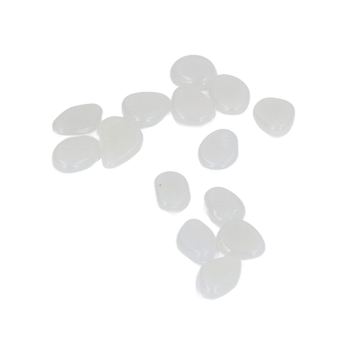 Outdoor Luminous Stones Colorful Fluorescent Luminous Pebbles for Dark Garden Courtyard Walkway Garden Trails 100 / Bag White
