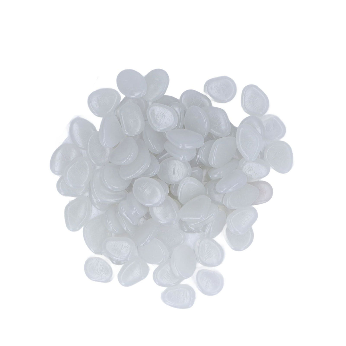 Outdoor Luminous Stones Colorful Fluorescent Luminous Pebbles for Dark Garden Courtyard Walkway Garden Trails 200 / Bag White