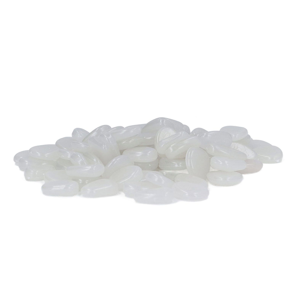 Outdoor Luminous Stones Colorful Fluorescent Luminous Pebbles for Dark Garden Courtyard Walkway Garden Trails 200 / Bag White