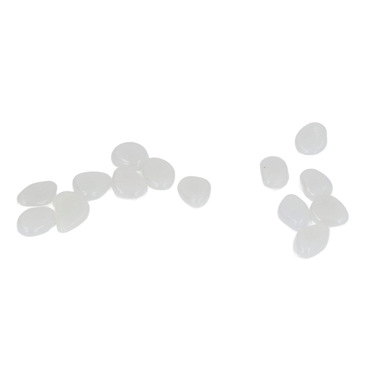 Outdoor Luminous Stones Colorful Fluorescent Luminous Pebbles for Dark Garden Courtyard Walkway Garden Trails 200 / Bag White