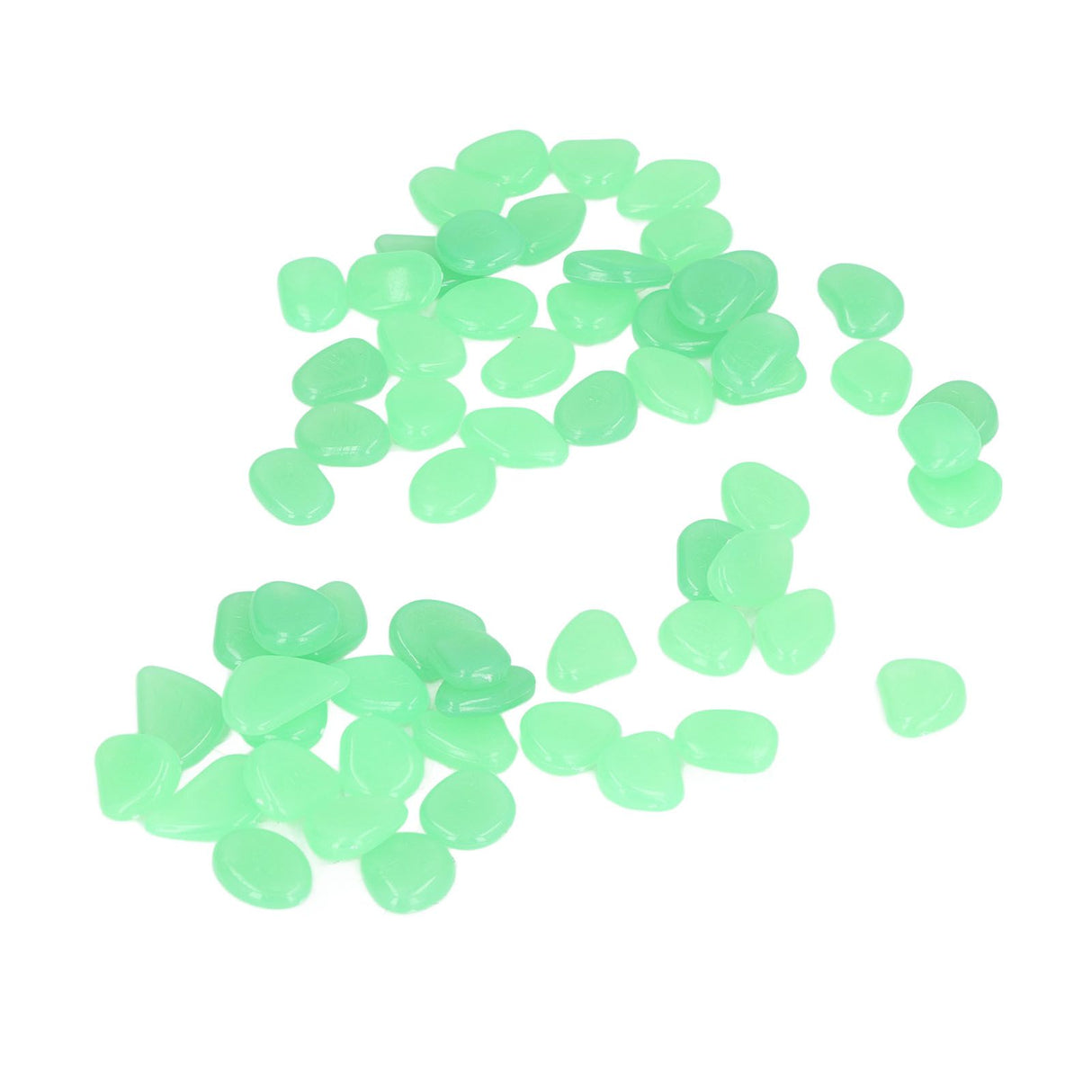 Outdoor Luminous Stones Colorful Fluorescent Luminous Pebbles for Dark Garden Courtyard Walkway Garden Trails 200 / Bag Turquoise