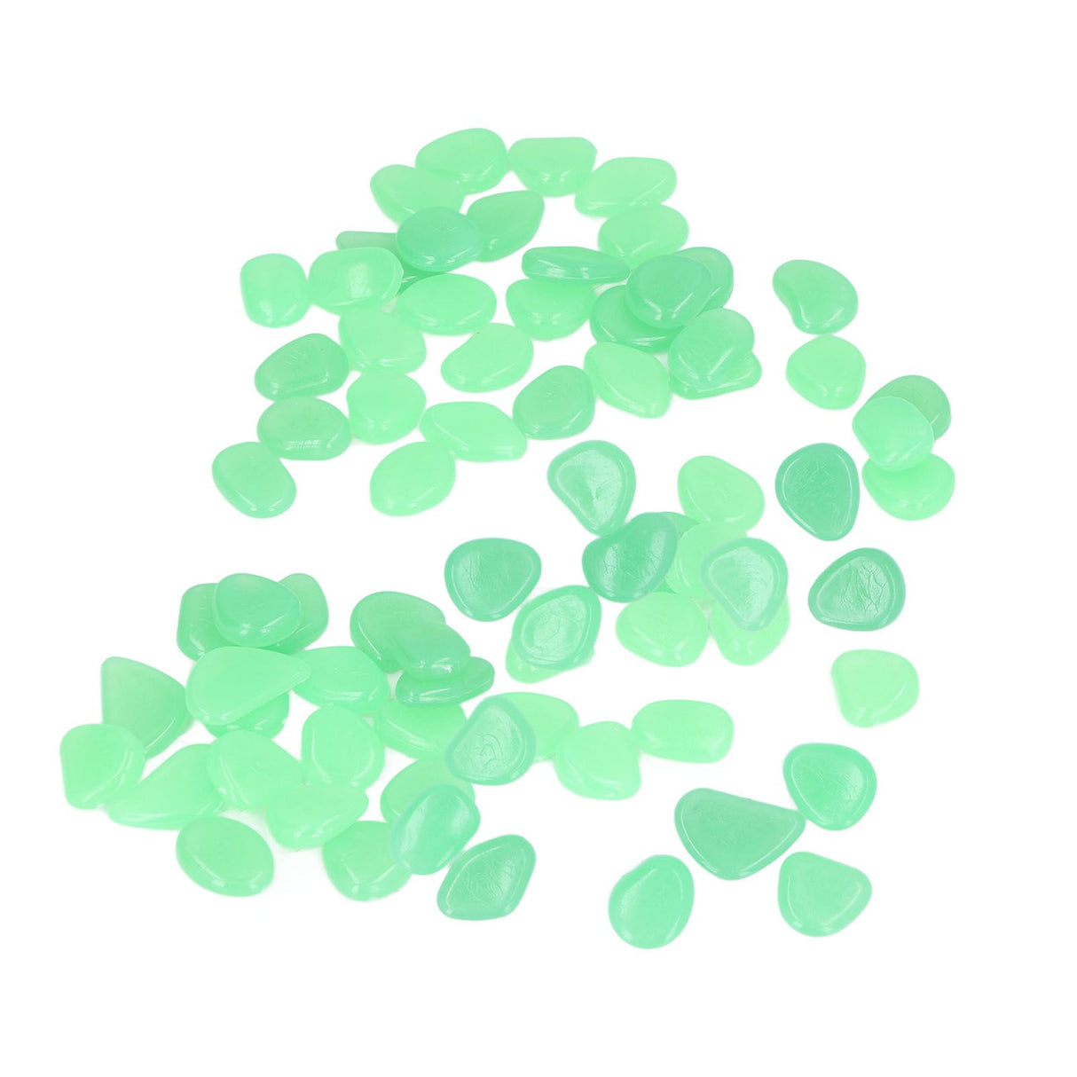 Outdoor Luminous Stones Colorful Fluorescent Luminous Pebbles for Dark Garden Courtyard Walkway Garden Trails 200 / Bag Turquoise
