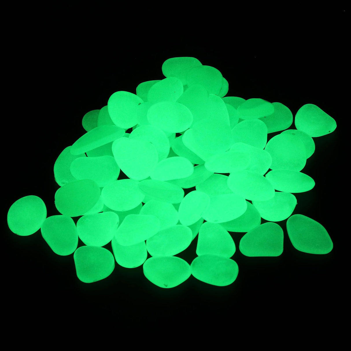 Outdoor Luminous Stones Colorful Fluorescent Luminous Pebbles for Dark Garden Courtyard Walkway Garden Trails 200 / Bag Turquoise