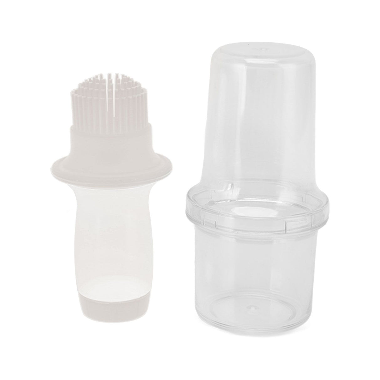 Oil Dispenser Bottle 60ml Food Grade Silicone Squeeze Type Brush Evenly Heat Insulation Cooking Oil Dispenser Gray White
