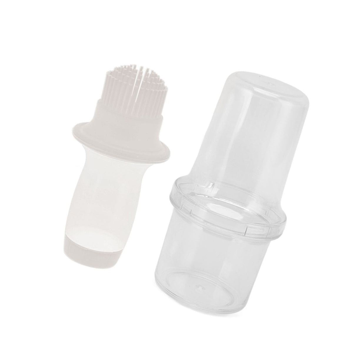 Oil Dispenser Bottle 60ml Food Grade Silicone Squeeze Type Brush Evenly Heat Insulation Cooking Oil Dispenser Gray White