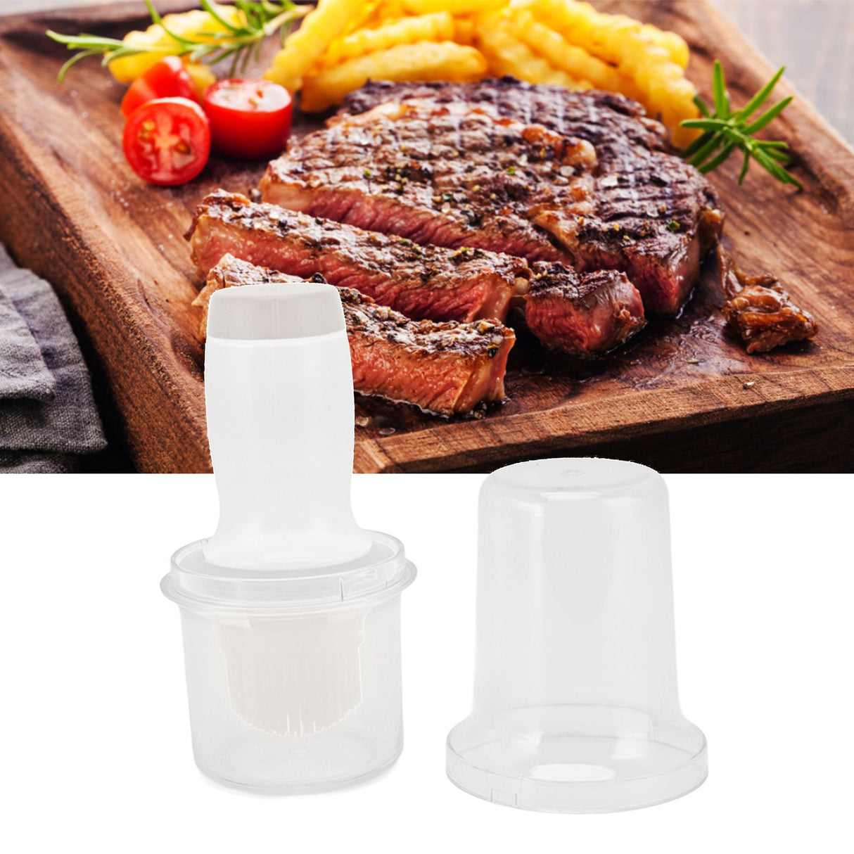 Oil Dispenser Bottle 60ml Food Grade Silicone Squeeze Type Brush Evenly Heat Insulation Cooking Oil Dispenser Gray White