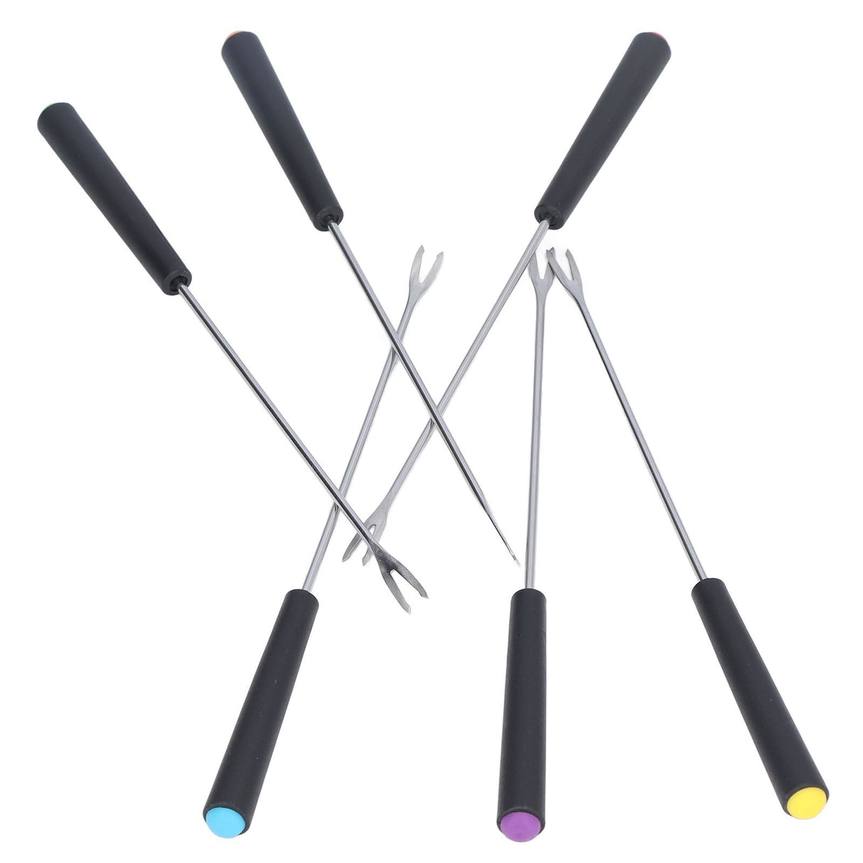 6 Pcs Fondue Forks Stainless Steel Corrosion Resistant Long Forks for Cake Chocolate Fruits Cheese Fondue