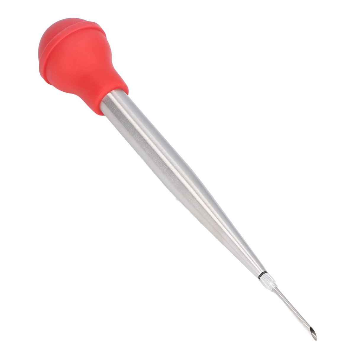 Turkey Injector Stainless Steel Thickened Silicone Design Cooking Seasoning Pump with Cleaning Sweep Red