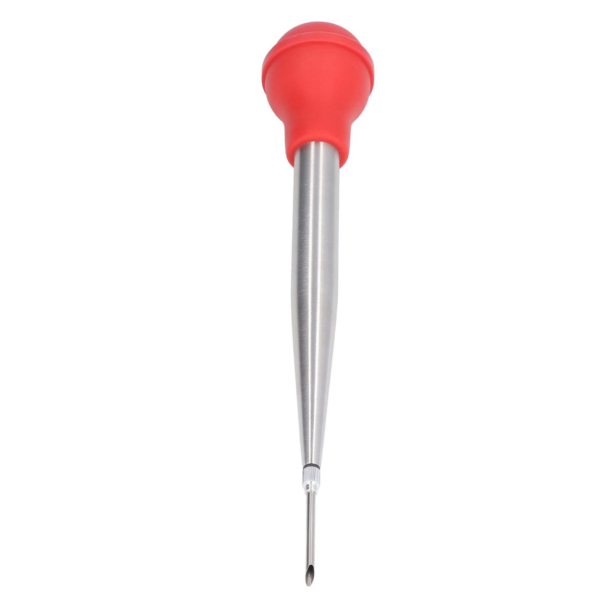 Turkey Injector Stainless Steel Thickened Silicone Design Cooking Seasoning Pump with Cleaning Sweep Red