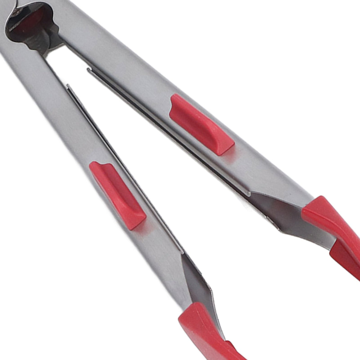 Food Tong Thickened 304 Stainless Steel Anti Slip Corrosion Resistant Barbecue Tongs for Restaurant Kitchen Baking Red