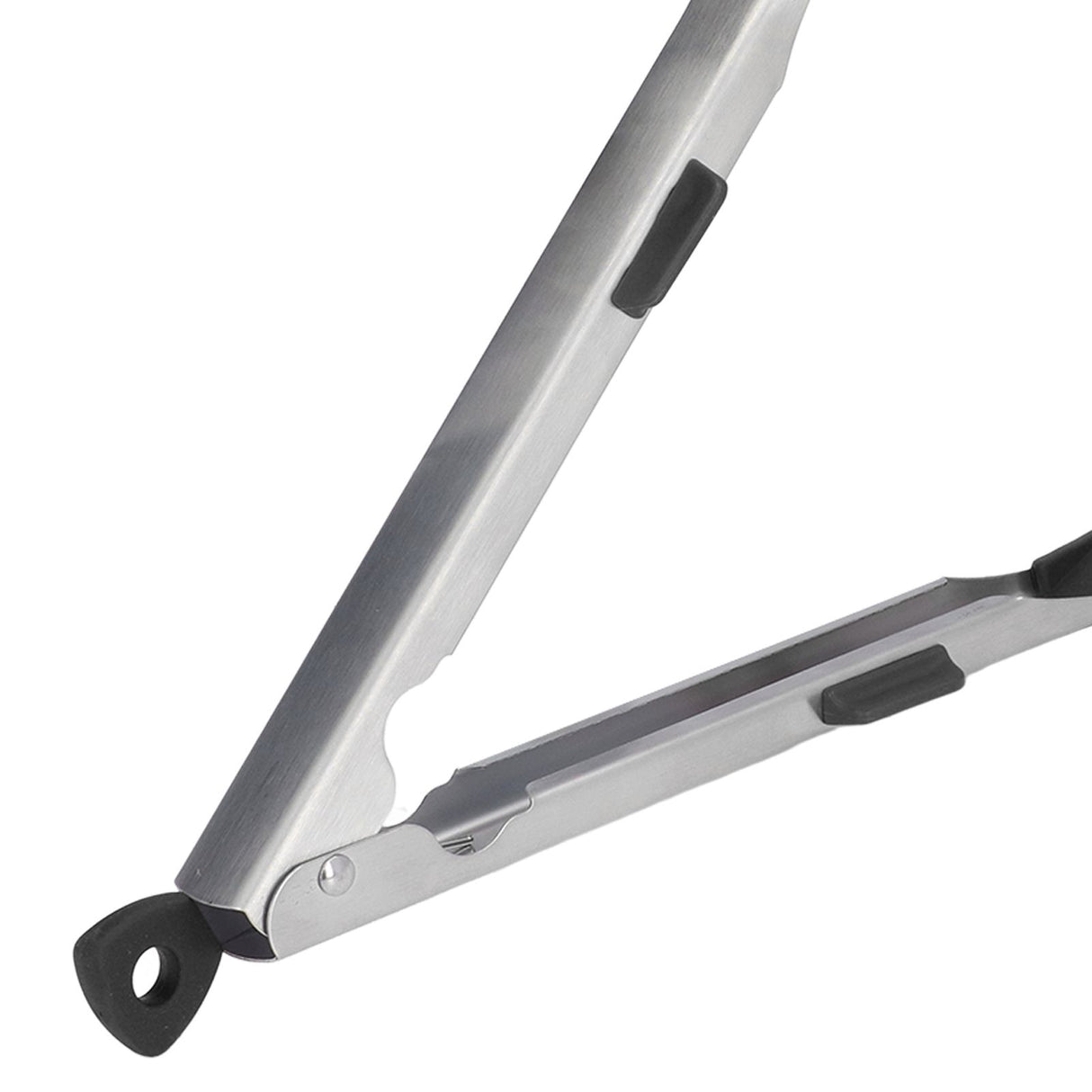 Food Tong Thickened 304 Stainless Steel Anti Slip Corrosion Resistant Barbecue Tongs for Restaurant Kitchen Baking Black