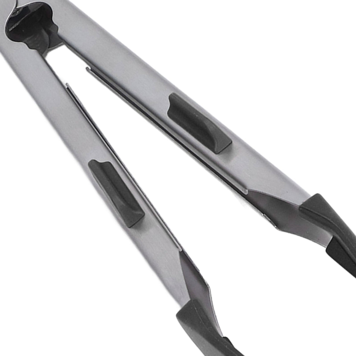 Food Tong Thickened 304 Stainless Steel Anti Slip Corrosion Resistant Barbecue Tongs for Restaurant Kitchen Baking Black