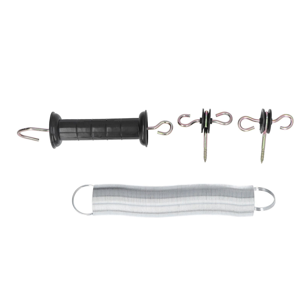 Electric Fence Gate Kit PP Iron 5 Meters Animal Spring Door Accessory with Handle Insulated Nail for Livestock