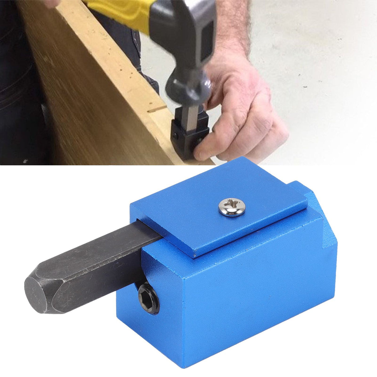 Woodworking Right Angle Corner Chisel Square Recessed Hinge Door Lock Recess Corner Wood Chiseling Tool Blue