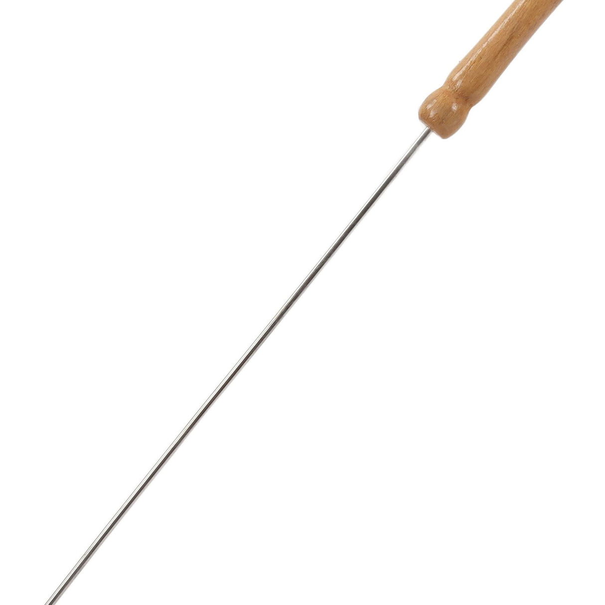 10pcs Barbecue Skewers Wooden Handle Stainless Steel BBQ Kabob Sticks for Outdoor Barbecue 11.8in